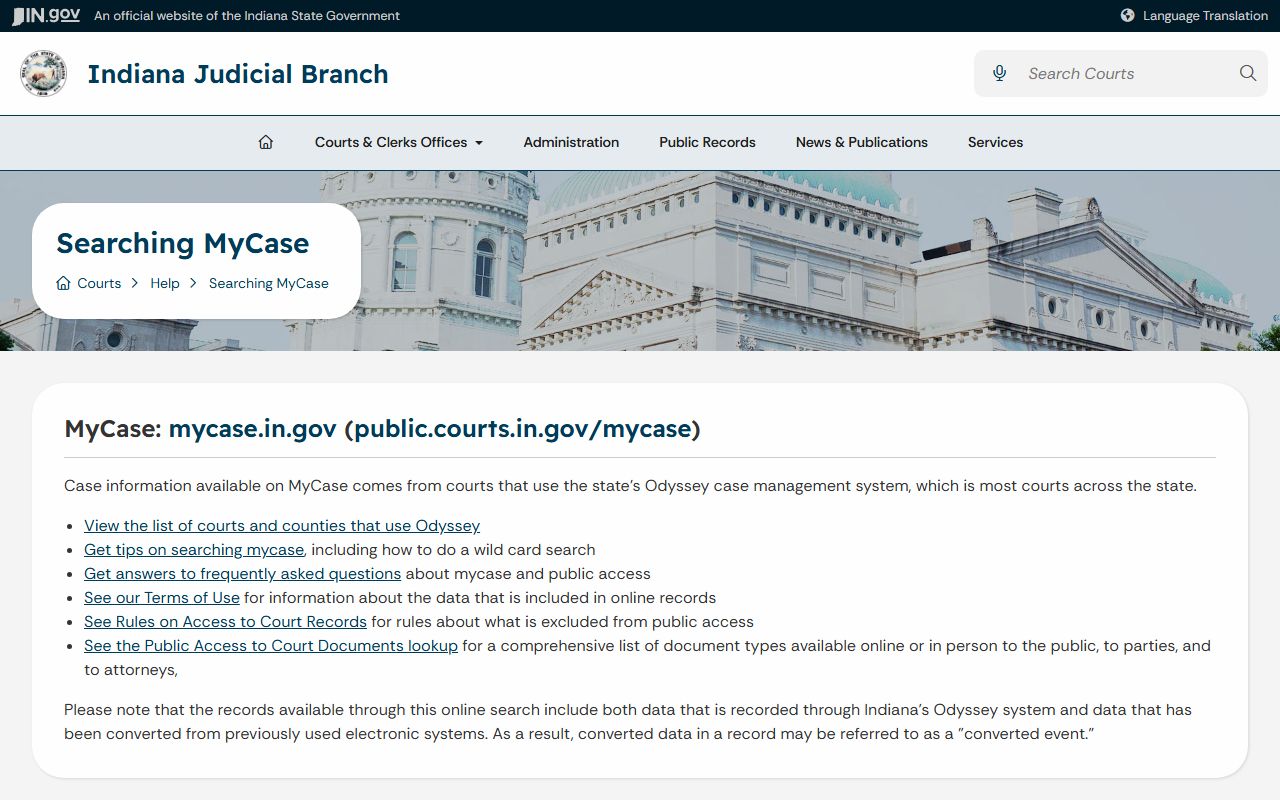 Pulaski County court records MyCase public access help