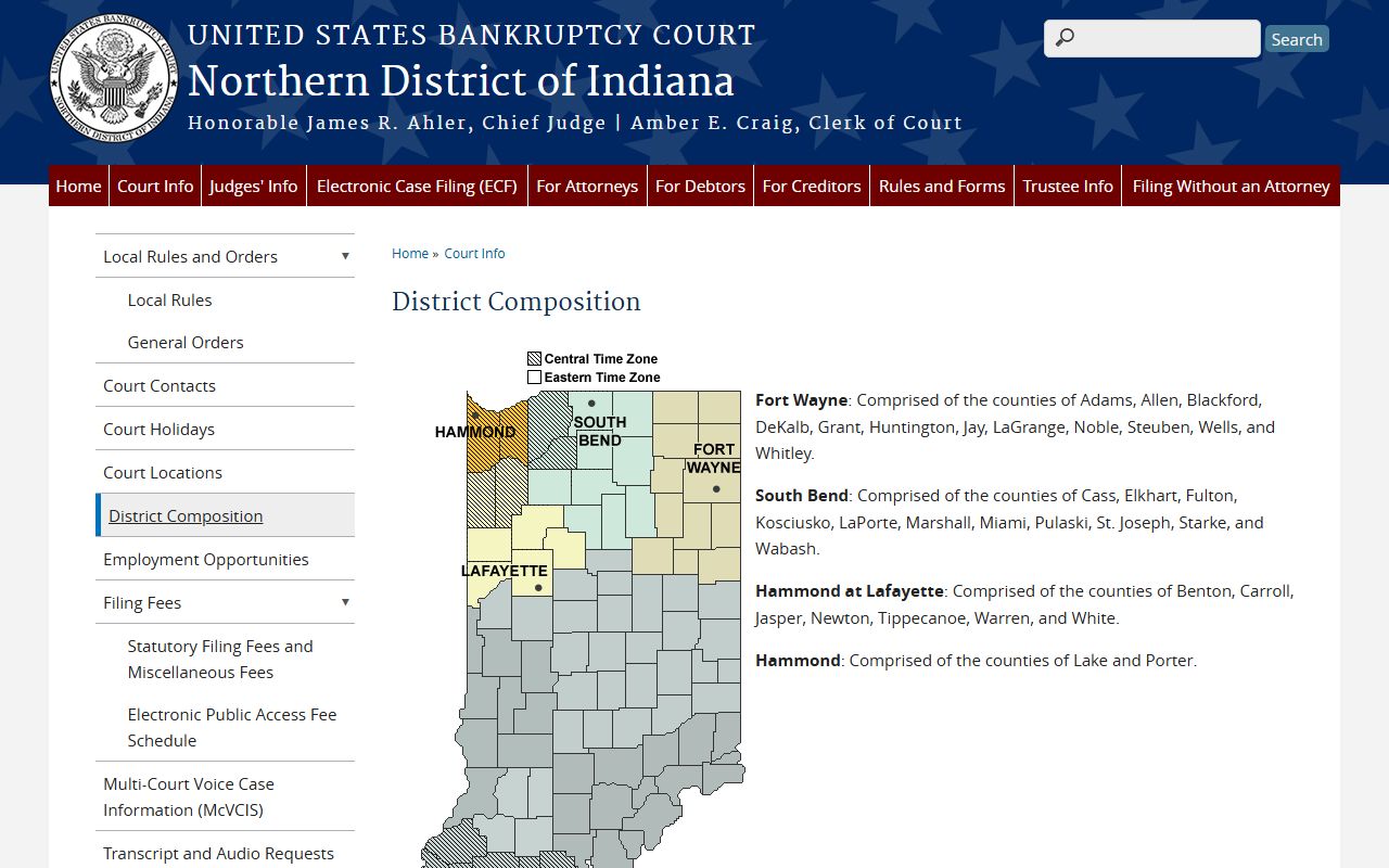 Pulaski County court records and Northern District bankruptcy court composition