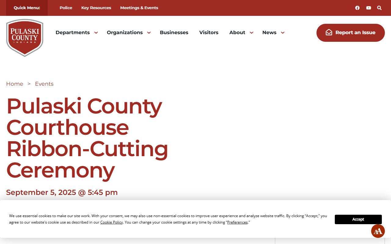 Pulaski County court records courthouse ribbon cutting